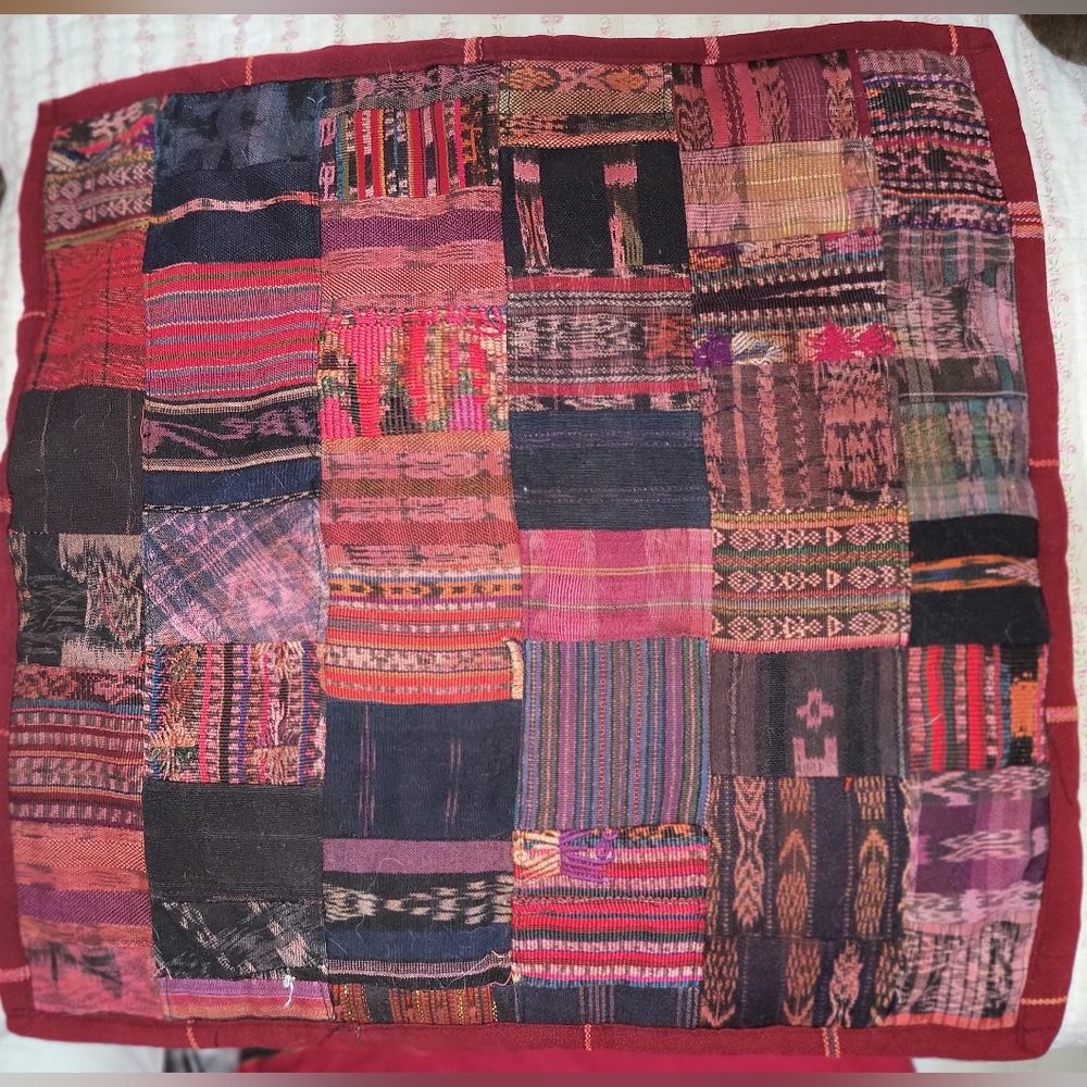 Multicolor Patchwork Pillow Cover 18X18 Multicolored Cotton. Beautiful.
